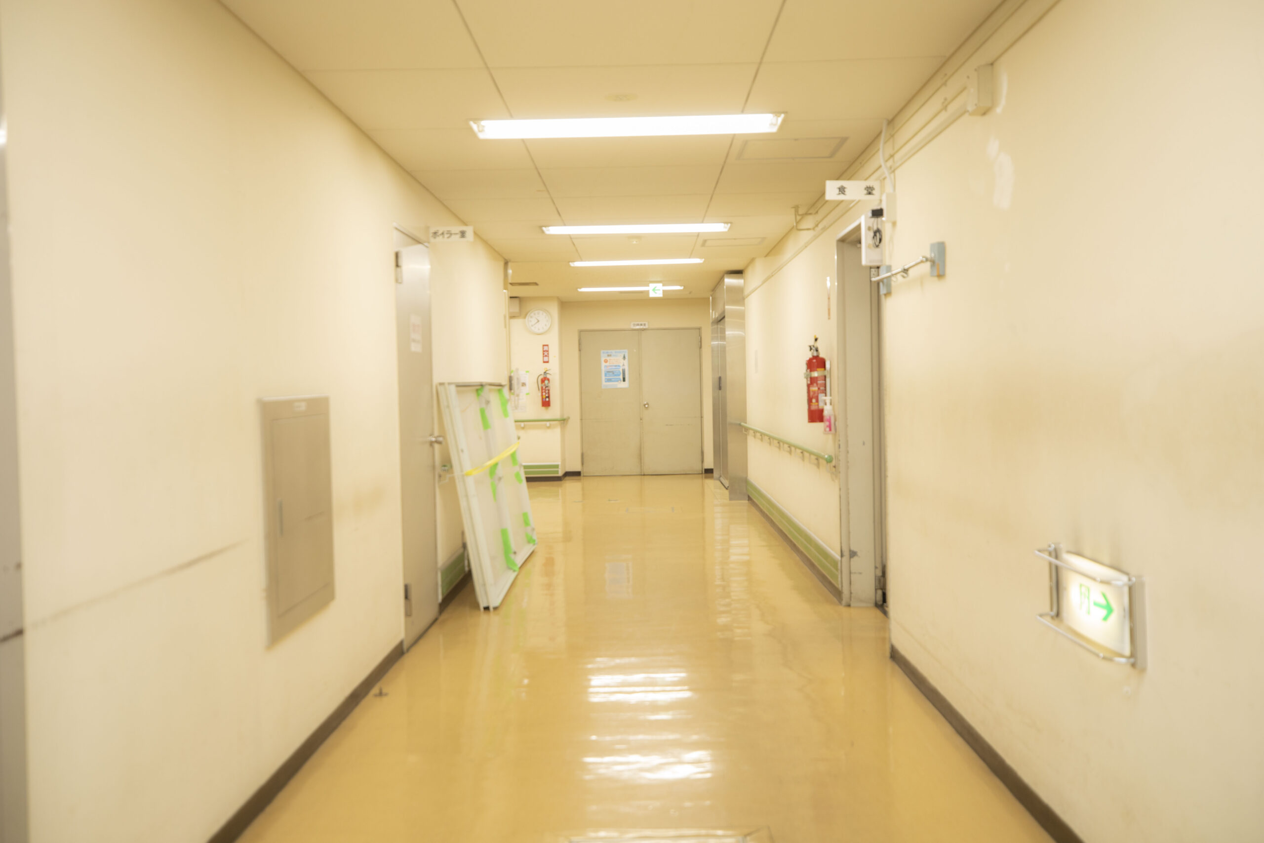 地下は、他にもボイラー室などがあります。病院の基盤を支える場所です。